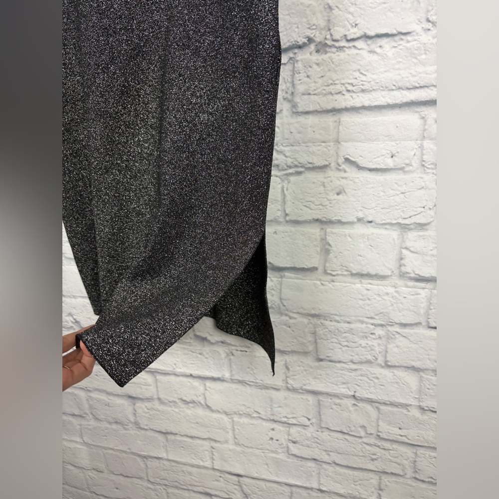 House of Harlow Black Silver Knit Turtleneck Dress size Large - Picture 4 of 7